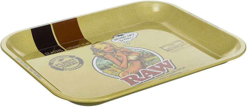 RAW Girl Metal Rolling Tray (Large 13.5x11) Home & Garden > Decor > Decorative Trays RAW Default Title  