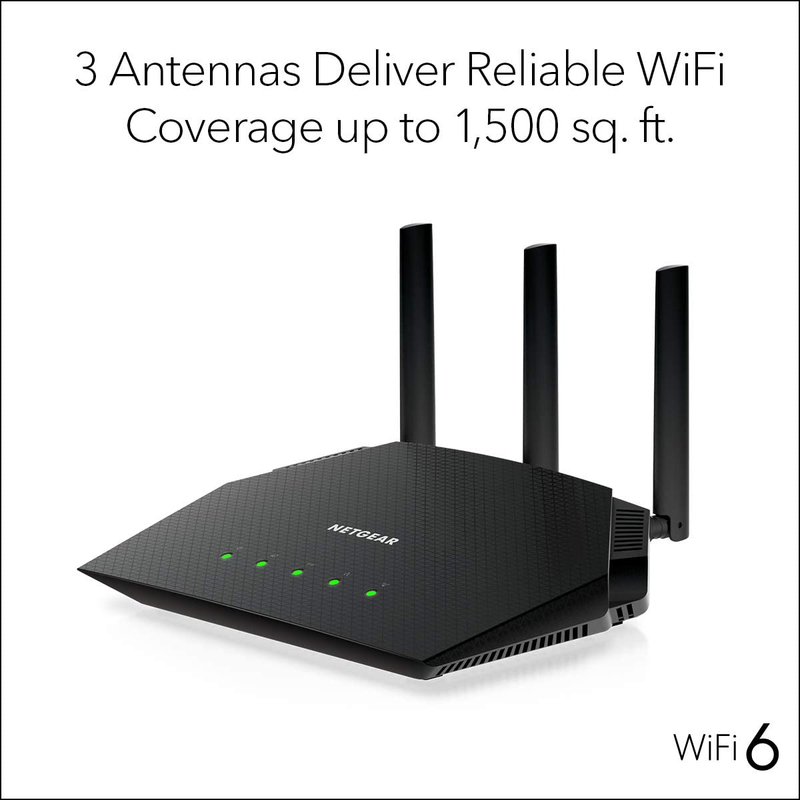 NETGEAR 4-Stream WiFi 6 Router (R6700AX) – AX1800 Wireless Speed (Up to 1.8 Gbps) | 1,500 sq. ft. Coverage Electronics > Networking > Bridges & Routers > Wireless Routers NETGEAR   