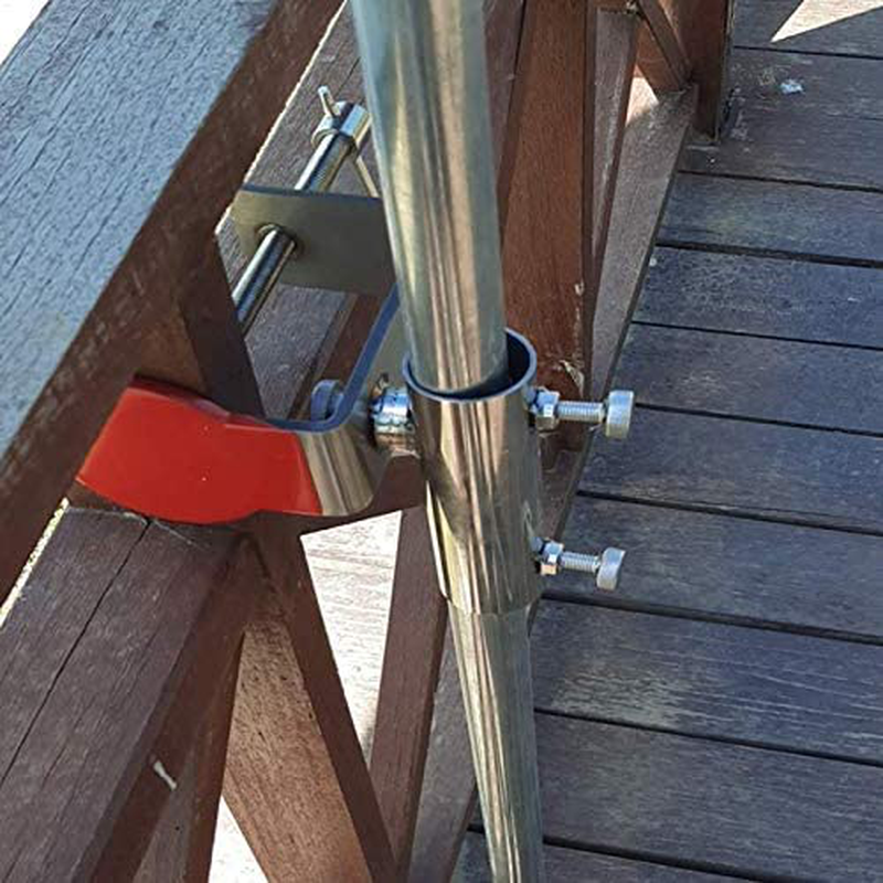 Jinhan Outdoor Umbrella Holder | Stainless Steel Umbrella Clamp | Attach to Railing, Fence, Bleachers, Benches, Tailgates and More Home & Garden > Lawn & Garden > Outdoor Living > Outdoor Umbrella & Sunshade Accessories Jinhan   
