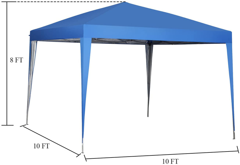 outdoor basic 10 x 10 ft Pop-Up Canopy Tent Gazebo for Beach Tailgating Party Blue Home & Garden > Lawn & Garden > Outdoor Living > Outdoor Structures > Canopies & Gazebos Outdoor Basic   