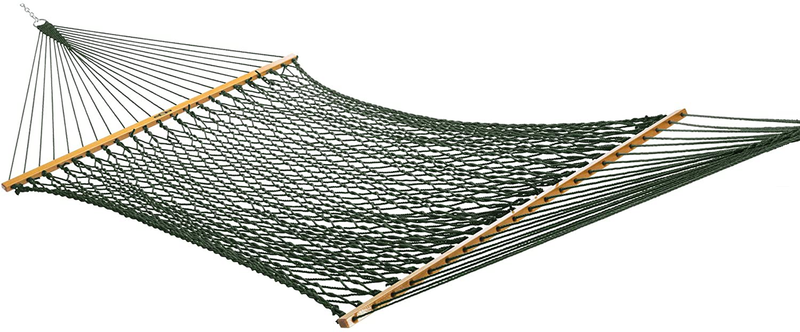 Original Pawleys Island 13DCOT Large Oatmeal DuraCord Rope Hammock with Free Extension Chains & Tree Hooks, Handcrafted in The USA, Accommodates 2 People, 450 LB Weight Capacity, 13 ft. x 55 in. Home & Garden > Lawn & Garden > Outdoor Living > Hammocks Original Pawleys Island Green  
