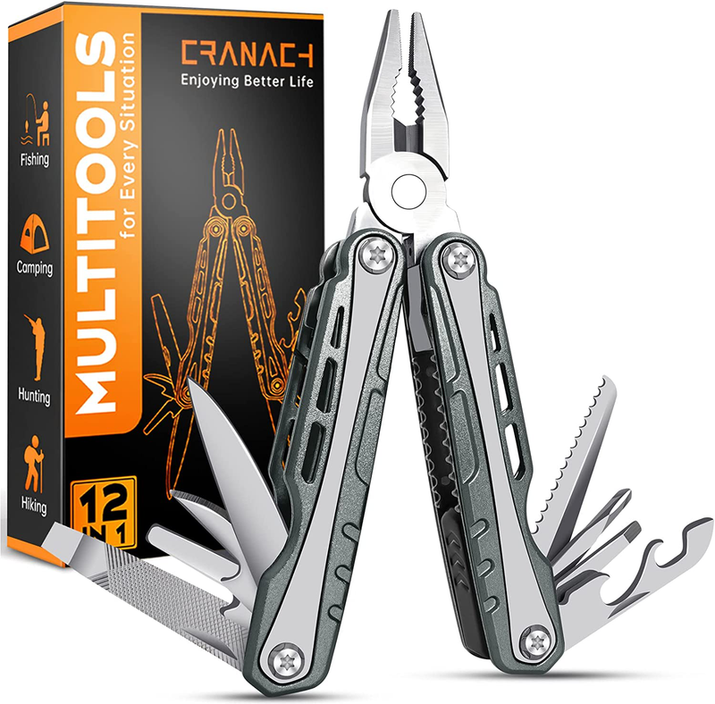 Multi Tool Gifts for Men Women - Christmas Gift Stocking Stuffers for Dad Husband Grandpa 14 in 1 Multitool Pocket Kit for Fishing Camping Accessories Survival Gear Cool Gadgets Pliers Tools Sheath