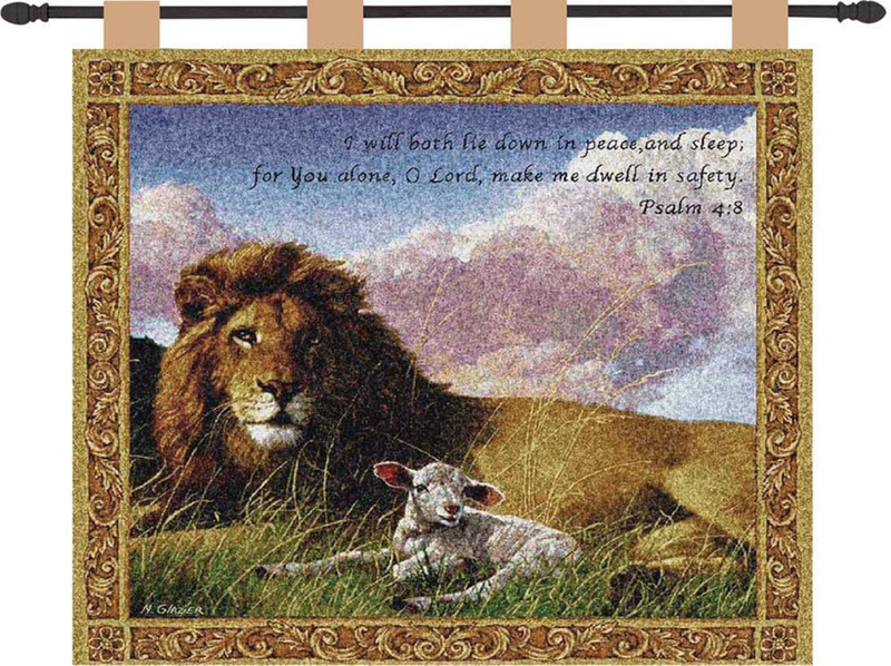 Manual Inspirational Collection 13 X 18-Inch Wall Hanging with Frame, Ten Commandments Home & Garden > Decor > Artwork > Decorative Tapestries Manual Woodworker Lion and Lamb with Verse by Nancy Glazier 36 by 26-Inch 
