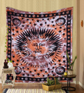 The Art Box Indie Room Decor Aesthetic Tapestry For Bedroom Wall Decor Boho Wall Art Beach Blanket Living Room Trippy Wall Hanging Tie Dye Hippie Moon Tapestry , Rainbow , 220x230 Cms  THE ART BOX Coffee Tie Dye Queen (230 x 220 Cms / 88 x 85 Inches) 