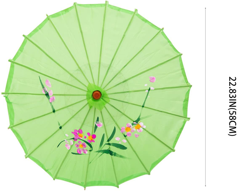 THY COLLECTIBLES 22" Kid's Size Japanese Chinese Umbrella Parasol for Wedding Parties, Photography, Costumes, Cosplay, Decoration and Other Events (Green) Home & Garden > Lawn & Garden > Outdoor Living > Outdoor Umbrella & Sunshade Accessories THY COLLECTIBLES   