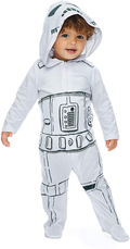 STAR WARS Baby Boys Costume Zip-Up Footies with Hood Apparel & Accessories > Costumes & Accessories > Costumes STAR WARS Storm Trooper 18 Months 