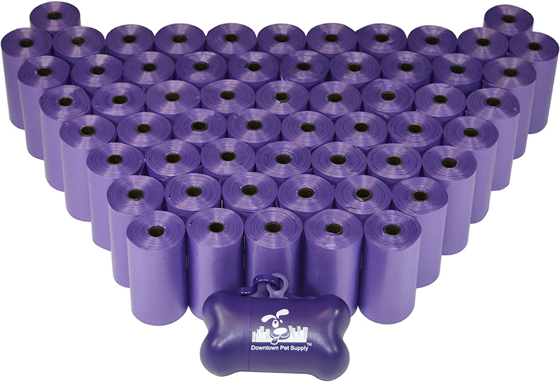 Downtown Pet Supply Dog Pet Waste Poop Bags with Leash Clip and Bag Dispenser - 180, 220, 500, 700, 880, 960, 2200 Bags Animals & Pet Supplies > Pet Supplies > Dog Supplies Downtown Pet Supply Purple 960 Bags 