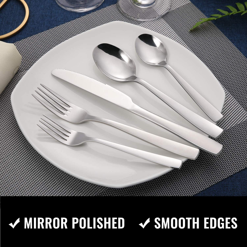 Hiware 72-Piece Silverware Set for 12, Stainless Steel Flatware Cutlery Set For Home Kitchen Restaurant Hotel, Mirror Polished, Dishwasher Safe