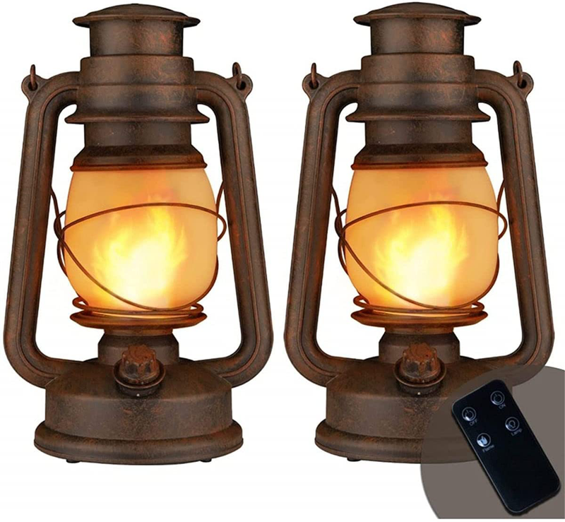 LED Vintage Lantern, Outdoor Hanging Camping Lanterns Flickering Flame Tent Light with Two Modes Night Lights Decorative for Yard Patio Garden Party Indoor with Remote Control, Battery Operated Arts & Entertainment > Party & Celebration > Party Supplies Yinuo Candle Smart Lantern  