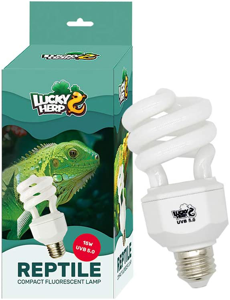 LUCKY HERP UVA UVB Reptile Light 5.0, Tropical UVB 100 Compact Fluorescent Lamp 15W Animals & Pet Supplies > Pet Supplies > Reptile & Amphibian Supplies > Reptile & Amphibian Habitat Heating & Lighting LUCKY HERP UVB5.0 15W  