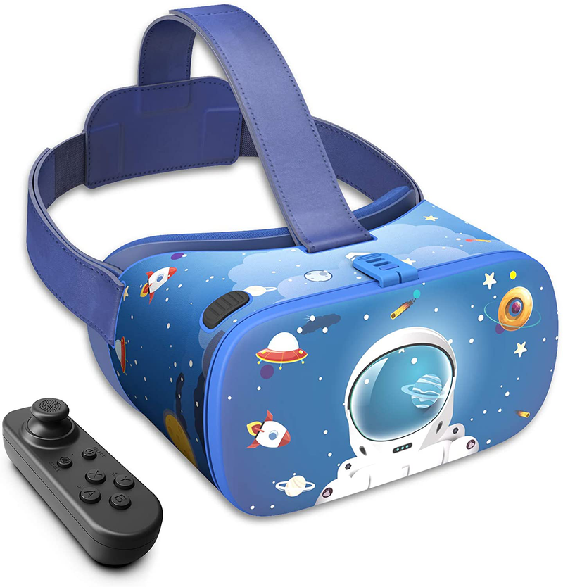 DESTEK VR Dream Kids VR Headset, Gift ideas for Kids, Explore the unknown, Anti-Blue Light Eye Protected HD Virtual Reality Headset for Kids & also Adults Electronics > Electronics Accessories > Computer Components > Input Devices > Game Controllers SHENZHEN XINLIANYOUPIN TECHNOLOGY CO.,LIMITED Blue  