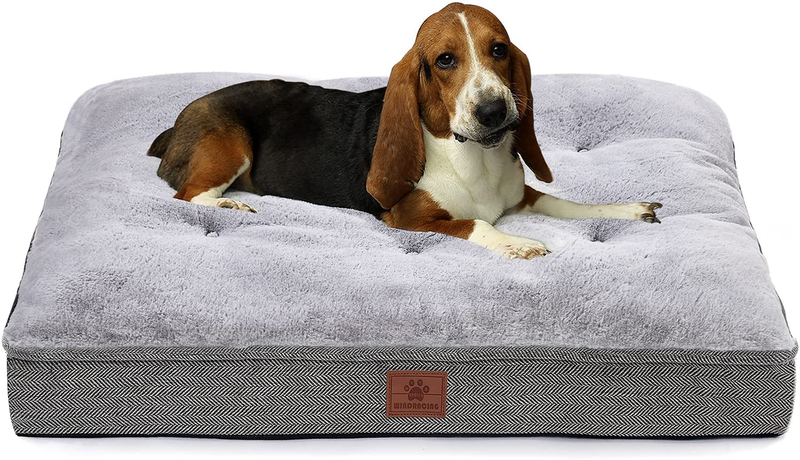 Dog Bed for Large Dogs and Medium Dogs.One Dog Bed +One Dog Bed Cover.Dog Crate Bed,Dog Mat with Waterproof Urine Proof Liner.Luxury and Super Soft Dog Bed. Grey. Windracing Pet Bed Animals & Pet Supplies > Pet Supplies > Dog Supplies > Dog Beds WINDRACING   