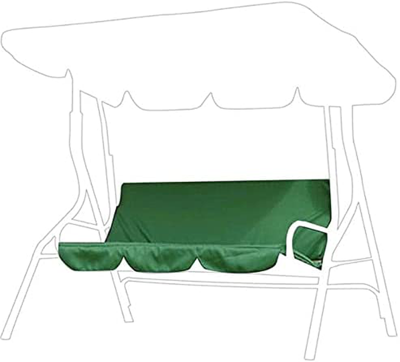 Patio Swing Cushion Cover Replacement Waterproof Dustproof 3 Seater Outdoor Swing Seat Cushion Cover for Patio Garden Yard 59"x59"x4" Green Home & Garden > Lawn & Garden > Outdoor Living > Porch Swings Aurragiy Green  