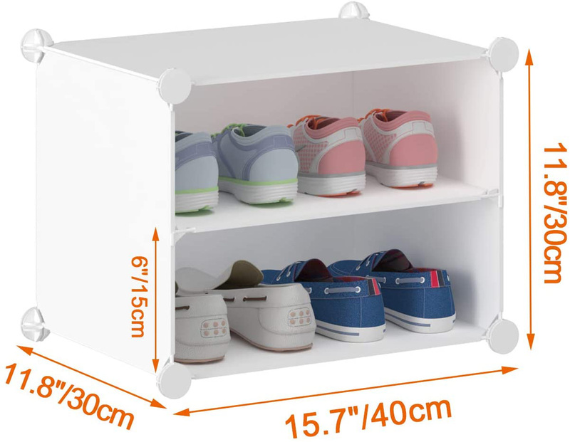 Shoe Rack, 6 Tier Shoe Storage Cabinet 24 Pair Plastic Shoe Shelves Organizer for Closet Hallway Bedroom Entryway Furniture > Cabinets & Storage > Armoires & Wardrobes HOMIDEC   