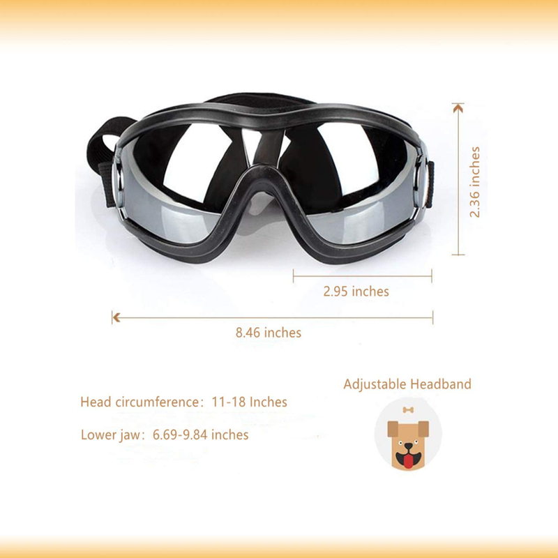 NVTED Dog Sunglasses Dog Goggles, UV Protection Wind Protection Dust Protection Fog Protection Pet Glasses Eye Wear Protection with Adjustable Strap for Medium or Large Dog Animals & Pet Supplies > Pet Supplies > Dog Supplies > Dog Apparel NVTED   