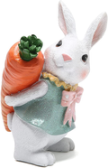Hodao 5.5 Inch Polyresin Bunny Decorations Spring Easter Decors Figurines Tabletopper Decorations for Party Home Holiday Cute Rabbit Easter Gifts (Orange Blue) Home & Garden > Decor > Seasonal & Holiday Decorations Hodao Orange  