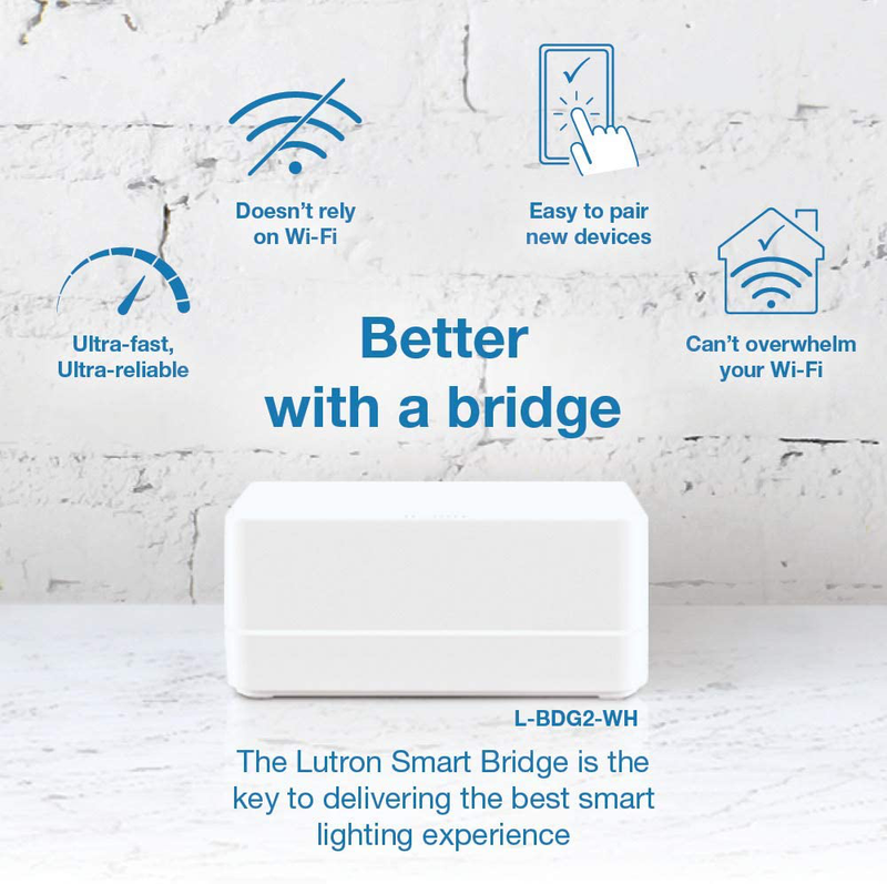 Lutron Caseta Deluxe Smart Dimmer Switch (2 Count) Kit | Works with Alexa, Apple HomeKit, and the Google Assistant | P-BDG-PKG2W-A | White Home & Garden > Lighting Accessories > Lighting Timers Lutron   