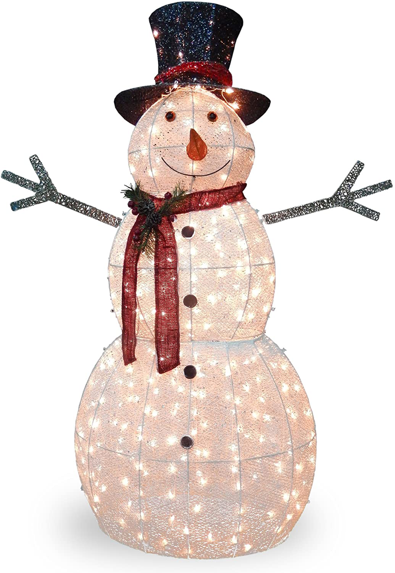 National Tree Company Artificial Christmas Décor Includes Pre-Strung White LED Lights and Ground Stakes, 5 ft, Crystal Snowman Home & Garden > Decor > Seasonal & Holiday Decorations& Garden > Decor > Seasonal & Holiday Decorations National Tree Company   