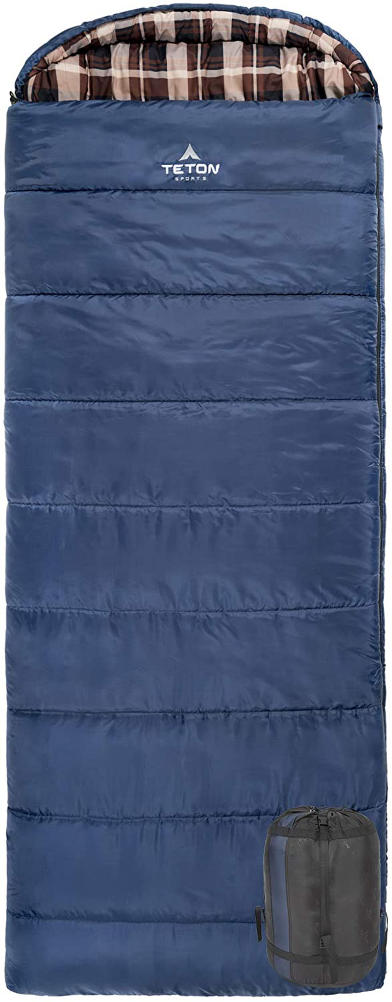 TETON Sports Celsius XL Sleeping Bag; Great for Family Camping; Free Compression Sack Sporting Goods > Outdoor Recreation > Camping & Hiking > Sleeping Bags TETON Sports Blue Taffeta 0F Left Zip