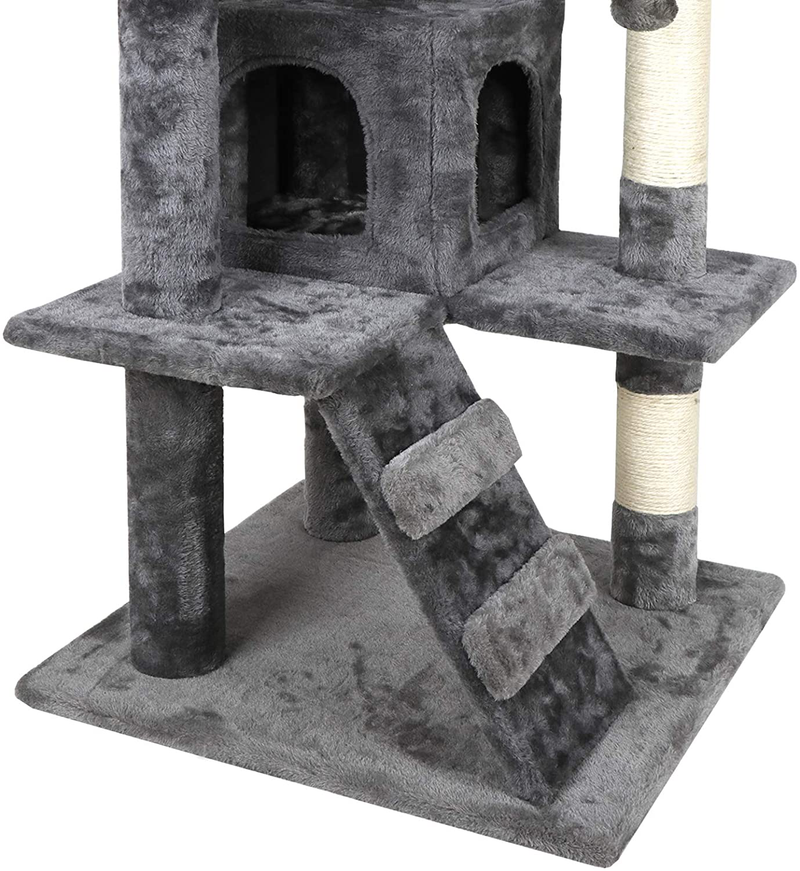 Nova Microdermabrasion 53 Inches Multi-Level Cat Tree Stand House Furniture Kittens Activity Tower with Scratching Posts Kitty Pet Play House Animals & Pet Supplies > Pet Supplies > Cat Supplies > Cat Beds Nova Microdermabrasion   