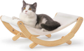 FUKUMARU Cat Hammock - New Moon Cat Swing Chair, Kitty Hammock Bed, Cat Furniture Gift for Your Small to Medium Size Cat or Toy Dog (Upgrade - Beige) Animals & Pet Supplies > Pet Supplies > Dog Supplies > Dog Beds FUKUMARU Upgrade  