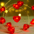 Kaisnova Valentines Day Decor Red Love Heart Shaped Fairy String Lights Battery Powered with Remote & Timer 10FT 40 Leds Twinkle String Lights for Wedding,Anniversary, Mother'S Day, Party Decorating Home & Garden > Decor > Seasonal & Holiday Decorations KAiSnova Heart Red  