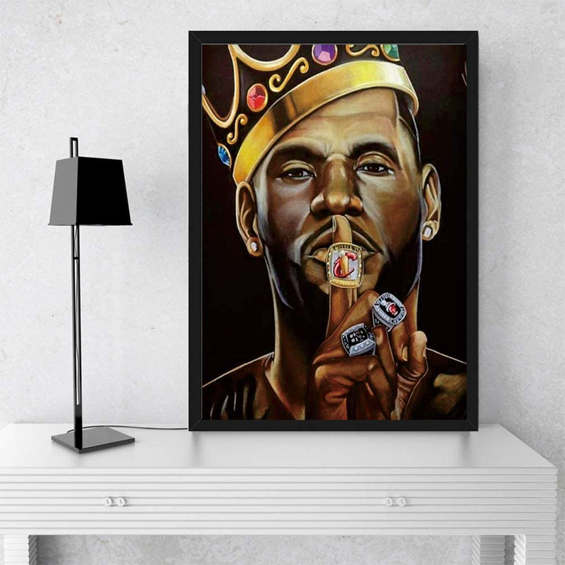 Lebron Raymone James Wall Art Print Posters,Inspirational Poster with MVP of Basketball Game , Basketball Sports Wall Art Canvas for Basketball Fans and Kids Adults Bedroom Home Decor,Gift(Unframed,16”X24”Inches) . Home & Garden > Decor > Artwork > Posters, Prints, & Visual Artwork QXNRT   