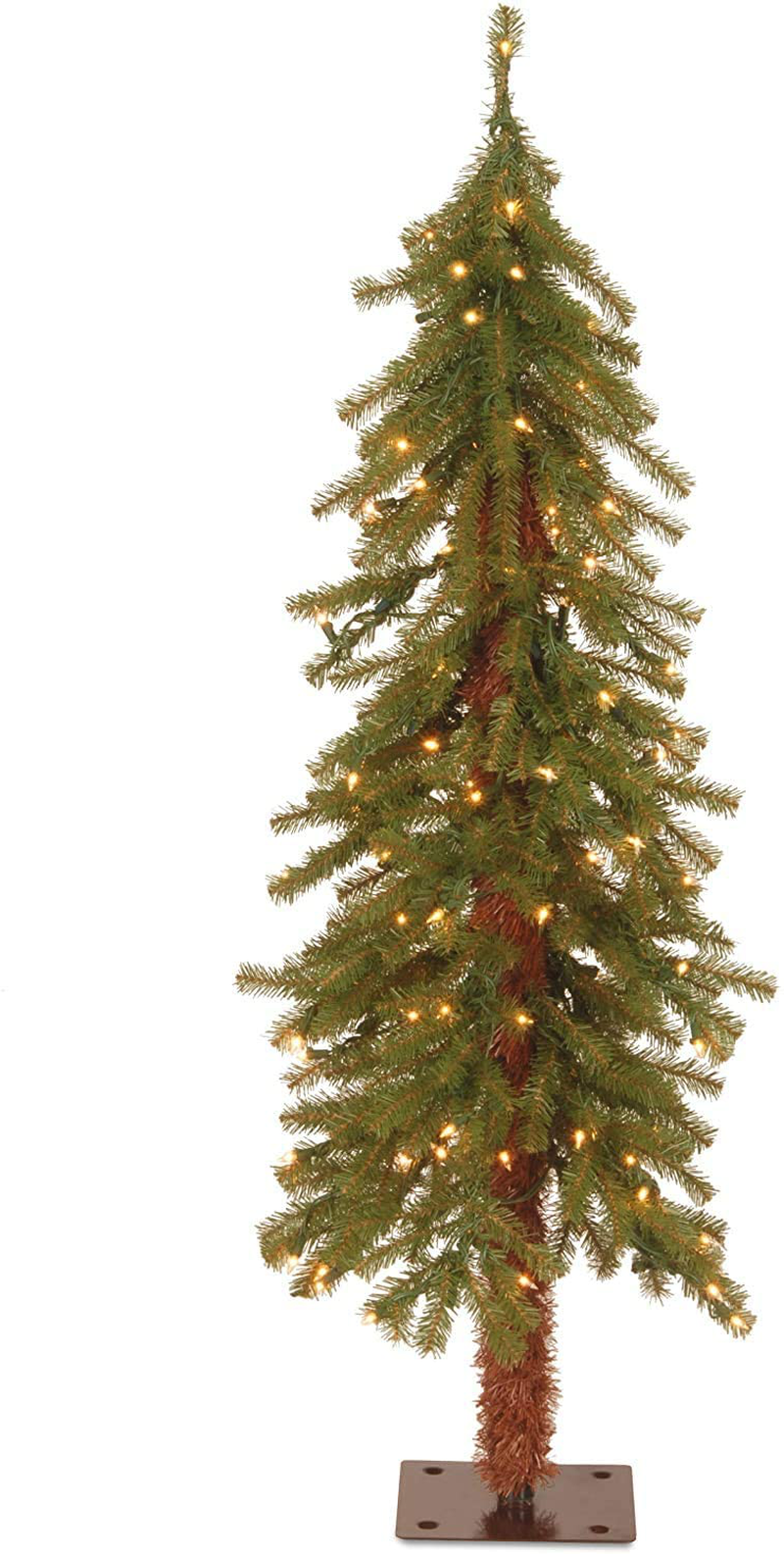 National Tree Company lit Artificial Christmas Tree Includes Pre-strung White Lights and Stand, Hickory Cedar Slim-5 ft Home & Garden > Decor > Seasonal & Holiday Decorations > Christmas Tree Stands National Tree Company Tree 4 ft 