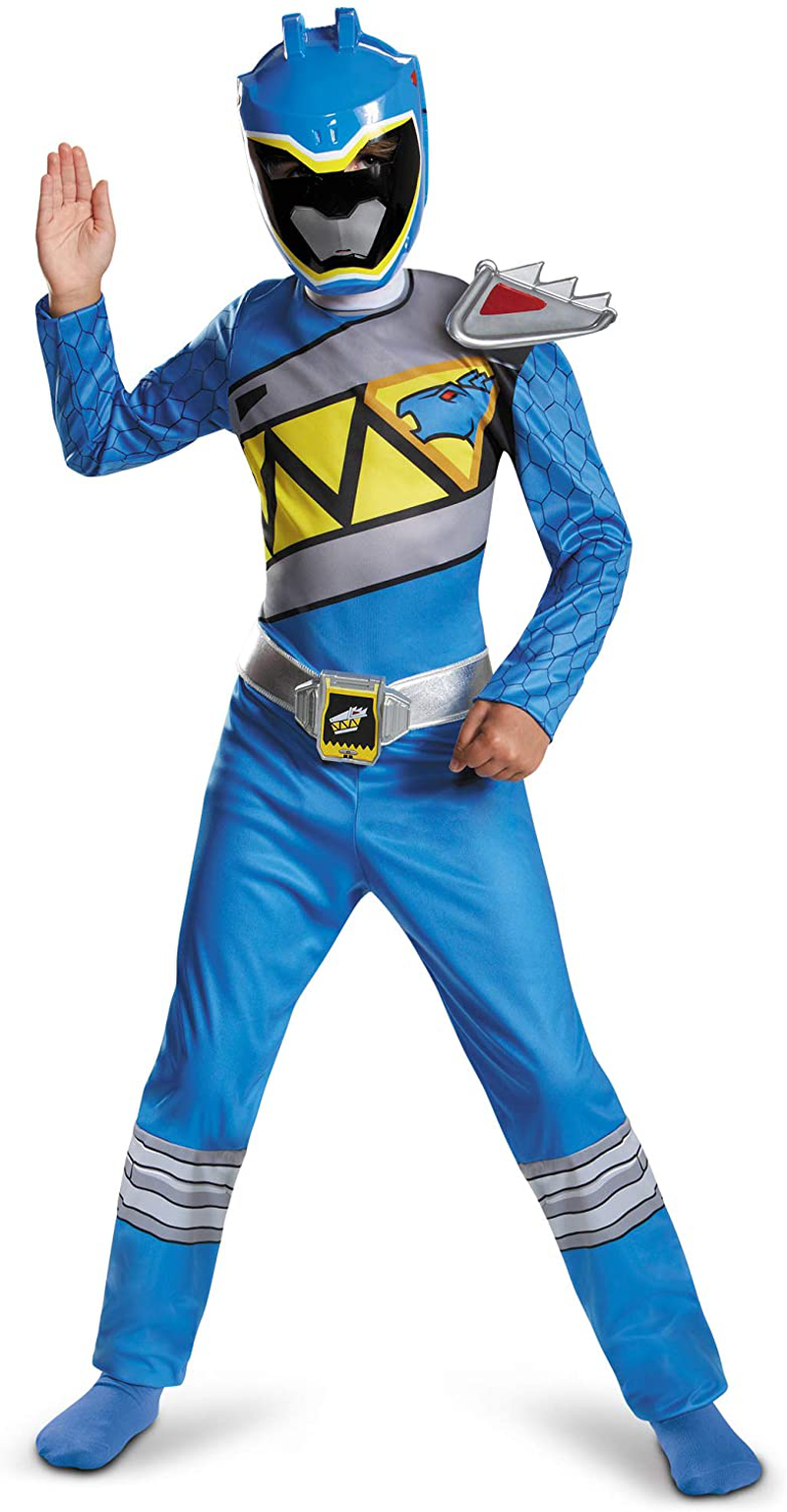 Power Rangers Costume For Boys Blue Dino Charge Kids Beast Morphers Ninja Dinosaur Blue Ranger For Kids Apparel & Accessories > Costumes & Accessories > Costumes Disguise 4 to 6  