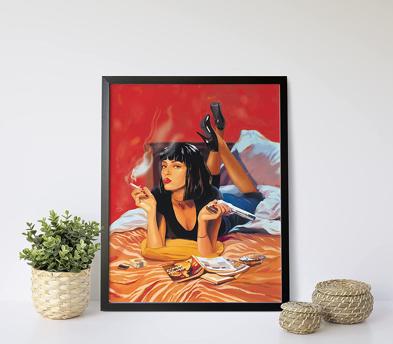 Pulp Fiction Posters for 90S Room Aesthetic - by Haus and Hues | Quentin Tarantino Movie Posters Pulp Fiction Art Print | Pulp Fiction Merchandise Tarantino Art Noir Film Posters UNFRAMED (16X20) Home & Garden > Decor > Artwork > Posters, Prints, & Visual Artwork HAUS AND HUES   