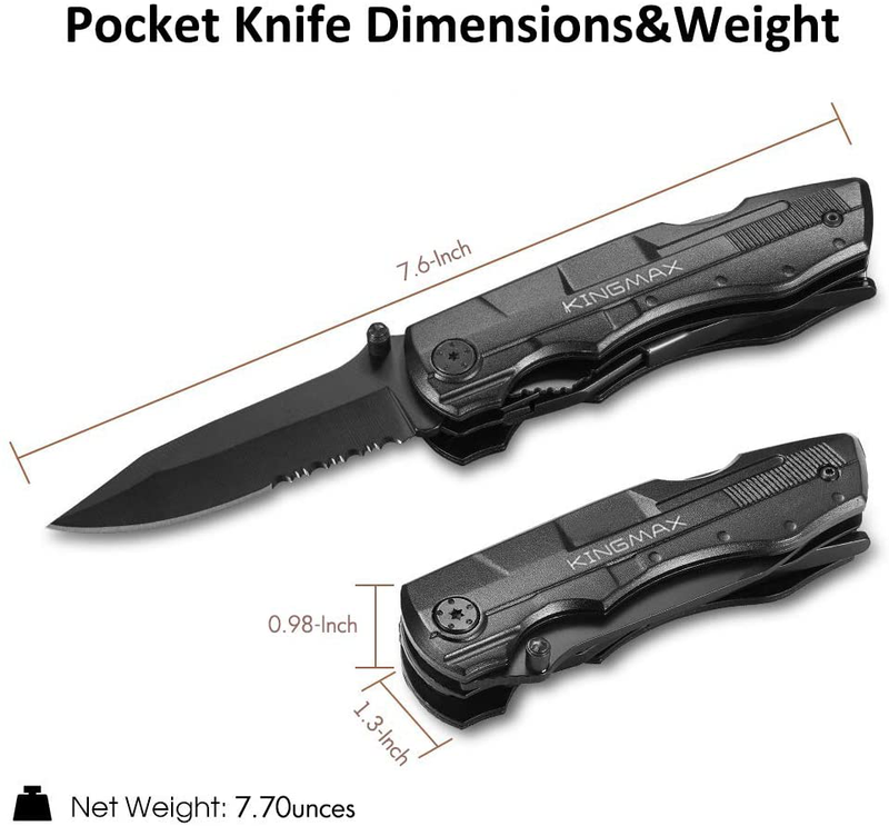 KINGMAX Pocket Knife,Multitool Tactical Knife with Blade,Saw, Plier, Screwdriver, Bottle Opener,Folding Knife Built with Full Stainless Steel,Perfect Tool for Men,Camping,Emergency,Outdoor,Daily Use. Sporting Goods > Outdoor Recreation > Camping & Hiking > Camping Tools KINGMAX   