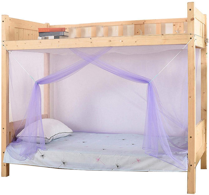 EKDJKK Summer Mosquito Net Students Dorm Bunk Bed Curtains Dustproof Blackout Panel Bed Canopy Portable Bedding Accessories for Student Dormitory School College Sporting Goods > Outdoor Recreation > Camping & Hiking > Mosquito Nets & Insect Screens EKDJKK Purple  