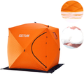Goture Pop-Up Insulated Ice Fishing Shelter Tent - Water-Repellent Windproof Portable Angler Ice Thermal Hub Shelter Fishing Tent with Carrying Bag, Ice Anchors, Tie-Down Ropes Sporting Goods > Outdoor Recreation > Camping & Hiking > Tent Accessories Goture 6FT Ice Tent - 36 SQ FT Fishable Area  