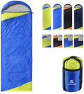 Extremus Rectangular Camping Sleeping Bag, 3-Season Comfort, Single/Double Backpacking Sleeping Bags for Adults, Lightweight, Water Repellency,Camping Gear, Stuff Sack with Compression Straps Included Sporting Goods > Outdoor Recreation > Camping & Hiking > Sleeping Bags Extremus A: Single-Royal Blue/Chartreuse  