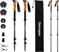 Retrospec Solstice Trekking and Ski Poles for Men and Women - Aluminum W/ Cork Grip - Adjustable & Collapsible Lightweight Hiking, Walking and Skiing Sticks Sporting Goods > Outdoor Recreation > Camping & Hiking > Hiking Poles Retrospec Matte Black 2020 Aluminum/Cork Grip 