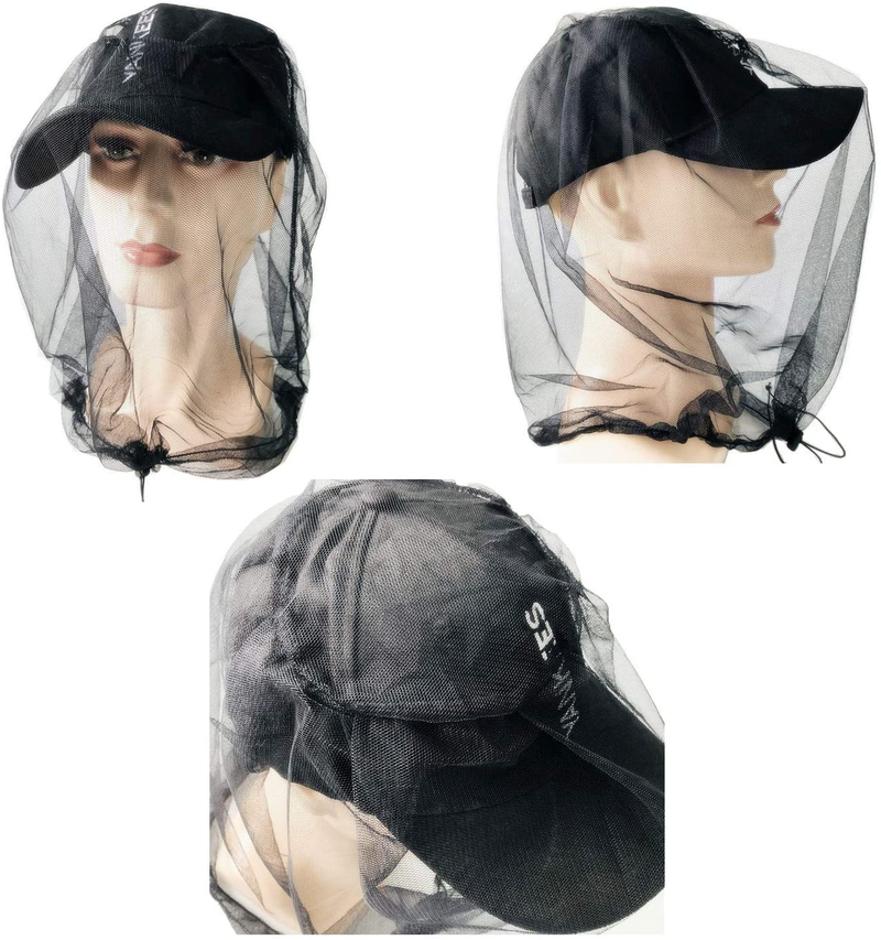 SAWMLIA Mosquito Head Net, Face Mesh Protecting Net for for Men, Women, Children and Kids Indoor Outdoor Travel, Camping Hiking Fishing Accessories