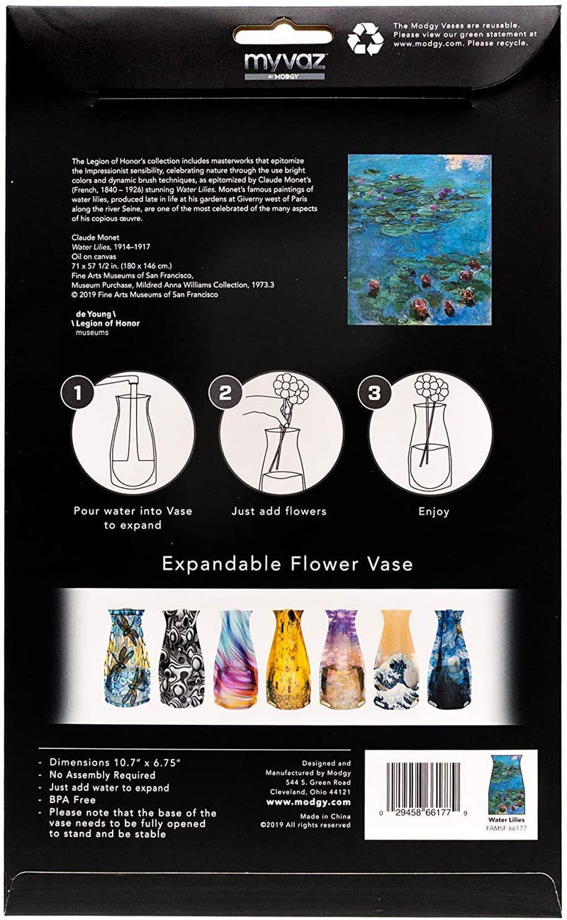 MODGY Collapsible and Expandable Plastic Vase (Water Lilies) Home & Garden > Decor > Vases MODGY   