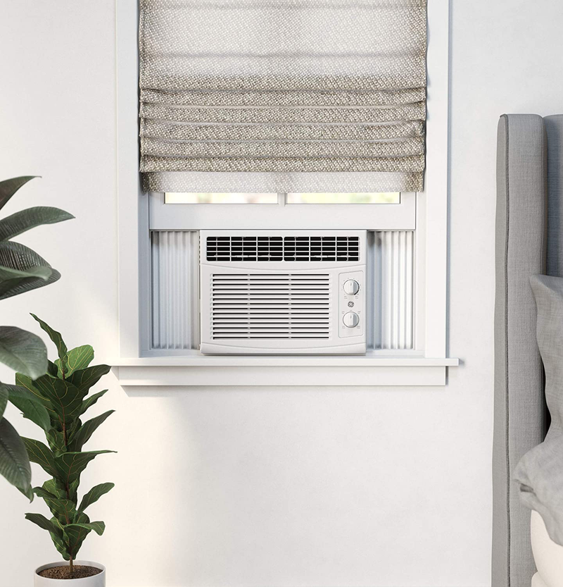 GE 5,000 BTU Mechanical Window Air Conditioner, Cools up to 150 sq. Ft, Easy Install Kit Included, 5000 115V, White Home & Garden > Household Appliances > Climate Control Appliances > Air Conditioners GE   