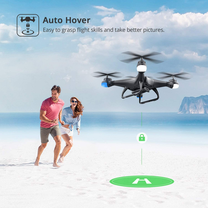 Holy Stone HS110D FPV RC Drone with 1080P HD Camera Live Video 120°Wide-Angle WiFi Quadcopter with Gravity Sensor, Voice Control, Gesture Control, Altitude Hold, Headless Mode, 3D Flip RTF 2 Batteries Cameras & Optics > Cameras > Film Cameras Holy Stone   