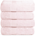 Elvana Home 4 Pack Bath Towel Set 27x54, 100% Ring Spun Cotton, Ultra Soft Highly Absorbent Machine Washable Hotel Spa Quality Bath Towels for Bathroom, 4 Bath Towels Burgundy Home & Garden > Linens & Bedding > Towels Elvana Home Pink  