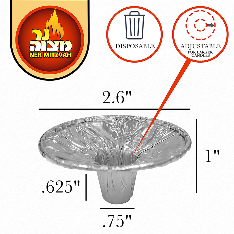 Ner Mitzvah Quality Extra Heavy Disposable Candle Holders, 50 ct Home & Garden > Decor > Home Fragrance Accessories > Candle Holders Ner Mitzvah   