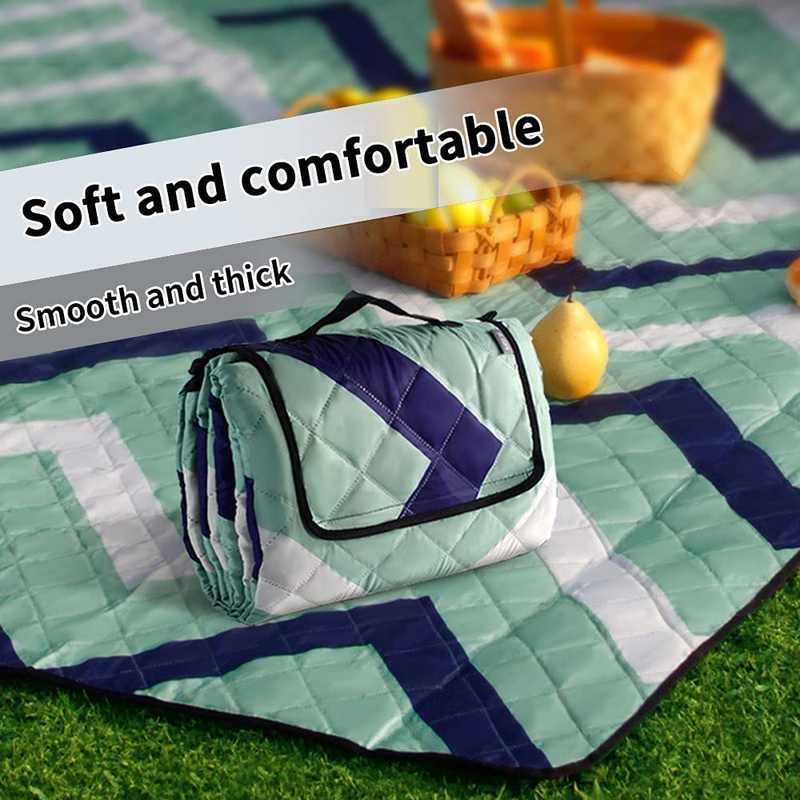 Outdoor Sandproof Waterproof Picnic Blanket, Extra Large 80" x 80" Foldable Machine Washable Mat for Indoor Crawling Blanket, Park, Travel, Camping, Beach Blanket Home & Garden > Lawn & Garden > Outdoor Living > Outdoor Blankets > Picnic Blankets AHIGCA   