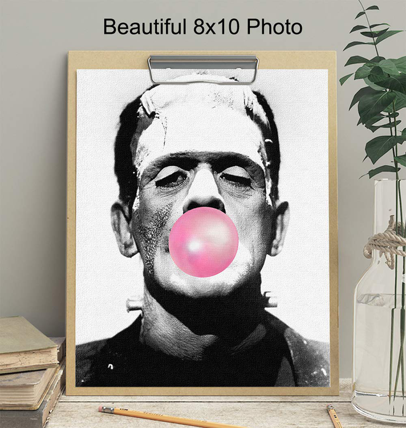 Frankenstein Poster - 8x10 Vintage Hollywood Wall Decor - Humorous Gift for Goth, Gothic Fan - Funny Retro Photo Photograph Wall Art Decor - Room Decorations Picture for Men, Kids, Teens Bedroom Arts & Entertainment > Party & Celebration > Party Supplies Yellowbird Art & Design   