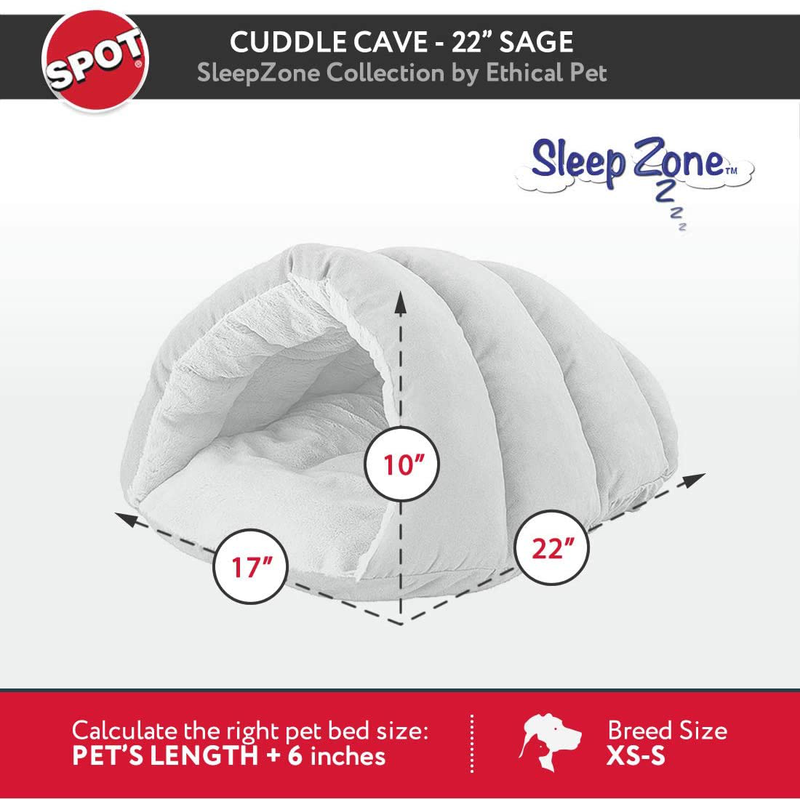 Ethical Pets Sleep Zone Cuddle Cave - Pet Bed for Cats and Small Dogs - Attractive, Durable, Comfortable, Washable. by SPOT Animals & Pet Supplies > Pet Supplies > Dog Supplies > Dog Beds SPOT   