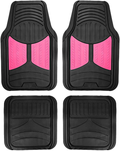 FH Group F11313 Monster Eye Trimmable Floor Mats (Red) Full Set - Universal Fit for Cars Trucks and SUVs Vehicles & Parts > Vehicle Parts & Accessories > Motor Vehicle Parts > Motor Vehicle Seating FH Group Pink  