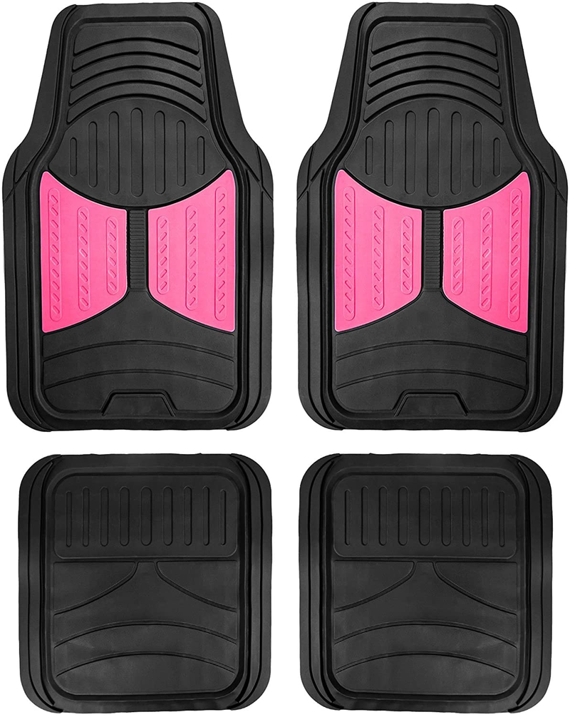 FH Group F11313 Monster Eye Trimmable Floor Mats (Red) Full Set - Universal Fit for Cars Trucks and SUVs Vehicles & Parts > Vehicle Parts & Accessories > Motor Vehicle Parts > Motor Vehicle Seating FH Group Pink  