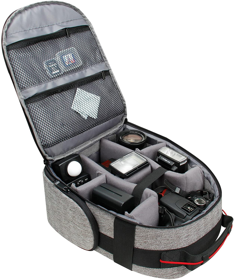 USA GEAR Portable Camera Backpack for DSLR (Gray) with Customizable Accessory Dividers, Weather Resistant Bottom and Comfortable Back Support - Compatible with Canon, Nikon and More Cameras & Optics > Camera & Optic Accessories > Camera Parts & Accessories > Camera Bags & Cases USA Gear   