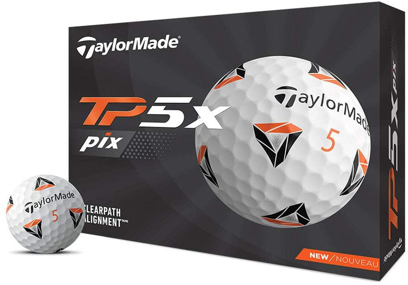 TaylorMade TP5 & TP5x Golf Balls (White, Yellow, Pix)  TaylorMade White Pix 2021 TP5x 
