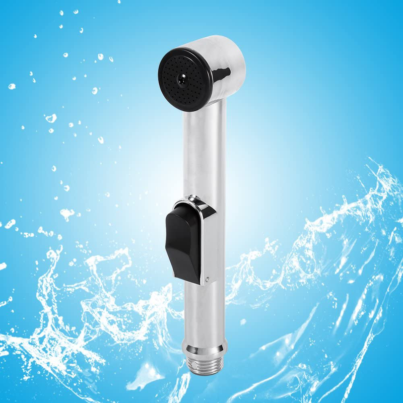 Portable Shower Spray, Handheld Chrome Plated ABS Bidet Sprayer for Toilet Home Bathroom Accessories Sporting Goods > Outdoor Recreation > Camping & Hiking > Portable Toilets & Showers Agatige   