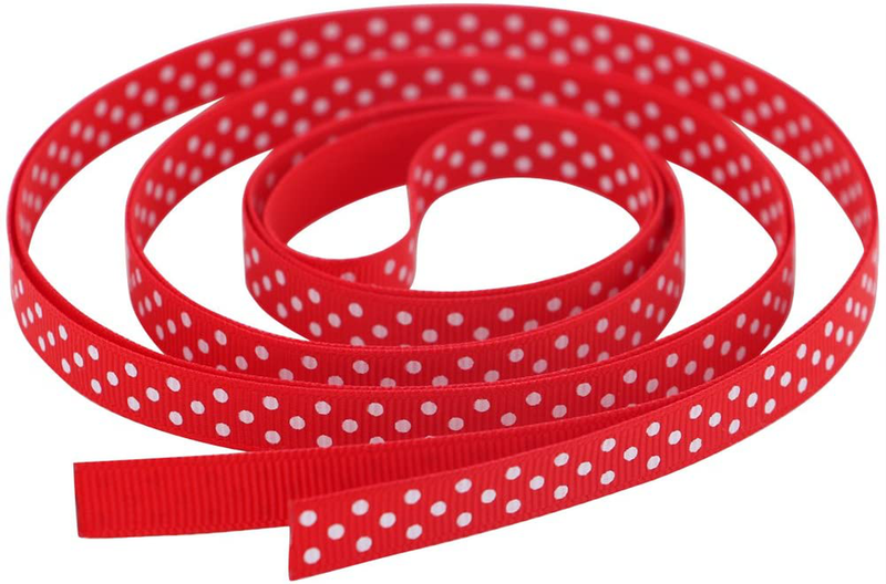 QingHan Grosgrain Ribbon for Gifts Wrapping Crafts 3/8" Boutique Polka Dot Fabric Ribbon 40yd (20 x 2yd) Arts & Entertainment > Hobbies & Creative Arts > Arts & Crafts > Art & Crafting Materials > Embellishments & Trims > Ribbons & Trim QingHan   